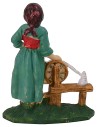 Mujer en el torno 10 cm color en PVC Mondo Presepi