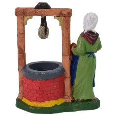 Mujer en el pozo con ánfora 10 cm color en PVC Mundo Pesebres 2