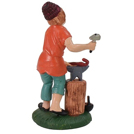 Fabbro 10 cm color in pvc Mondo Presepi