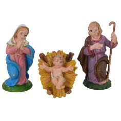 Natividad set 3 piezas en PVC serie 10 cm Mundo Pesebres