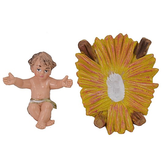 Natività set 3 pz in pvc serie 10 cm Mondo Presepi