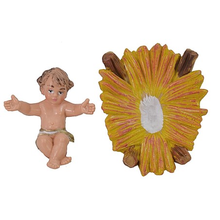 Natività set 3 pz in pvc serie 10 cm Mondo Presepi