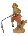 Pescatore con pesce 10 cm lux in pvc
