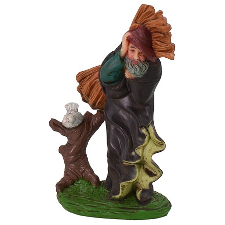 Hombre con haz a hombros 10 cm en PVC Mundo Belenes