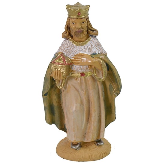 Tres Reyes Magos 10 cm lujo en PVC Mundo Pesebres