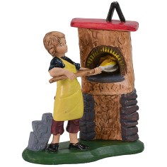Fornaio con forno 10 cm color in pvc Mondo Presepi