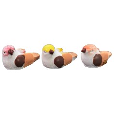 Set de 3 pajaritos de 2,2 cm en colores surtidos -UC20 Mondo Presepi 2
