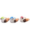 Set 3 birds 2.2 cm in assorted colors -UC20