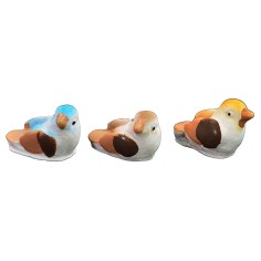 Conjunto de 3 pajaritos de 1,6 cm en colores surtidos - UC16