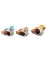 Conjunto de 3 pajaritos de 1,6 cm en colores surtidos - UC16