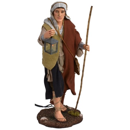 Pastore con lanterna funzionante 30 cm Pigini Mondo Presepi