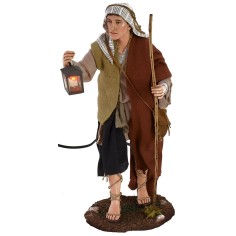 Pastor con linterna funcional 30 cm Pigini Mondo Presepi