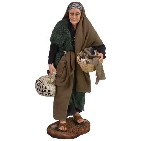 Vecchia con cesti 30 cm Pigini Mondo Presepi