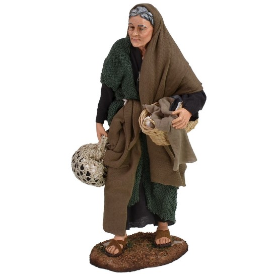 Vieja con cestas 30 cm Pigini Mundo Pesebres
