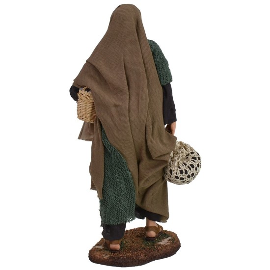 Vieja con cestas 30 cm Pigini Mundo Pesebres