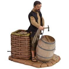 Tonelero de 30 cm en movimiento Pigini Mondo Presepi 2