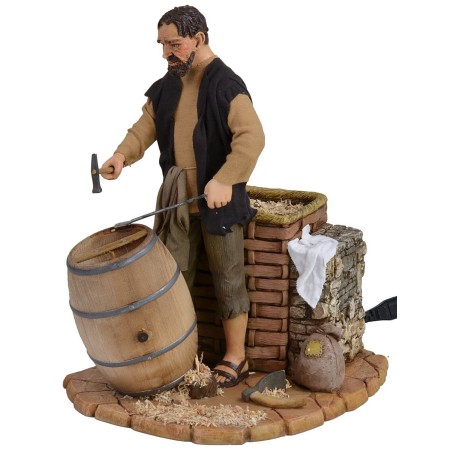 Tonelero de 30 cm en movimiento Pigini Mondo Presepi