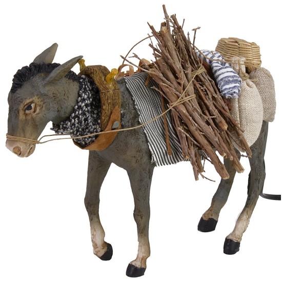 Burro con carga en movimiento Pigini para estatuas de 30 cm