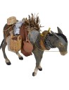 Pigini donkey with load in movement for statues 30 cm