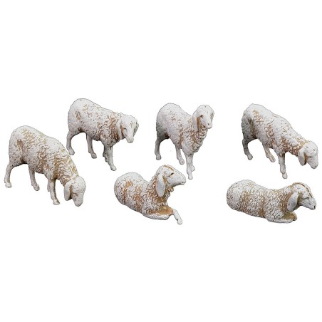 Set of 6 Landi sheep for statues cm 8