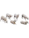Set of 6 Landi sheep for statues cm 8