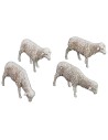 Set 4 pecore Landi Moranduzzo per statue 12 cm Mondo Presepi