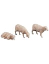 Set 4 sheep goat and dog series 13 cm Landi Moranduzzo