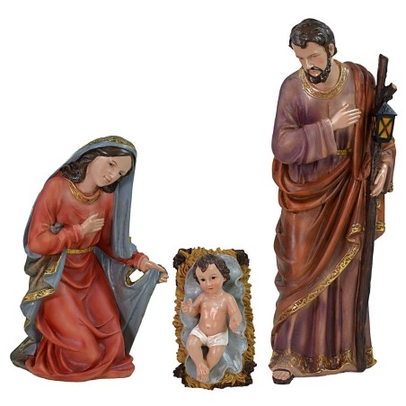 Natività 3 soggetti in resina serie 40 cm