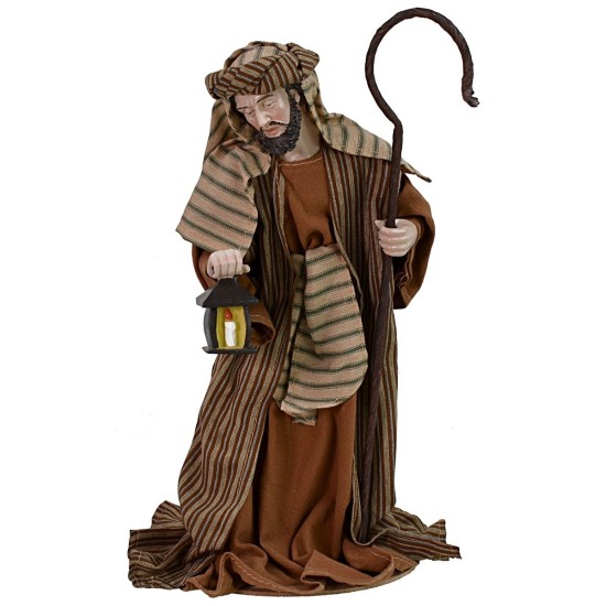 Natività 3 soggetti in resina h 30 cm resina, tessuto, gesù