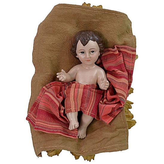 Natividad 3 figuras de resina h 30 cm resina, tejido, jesús.