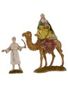 Tres Reyes Magos en camello con camelleros serie 10 cm Landi