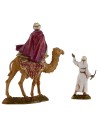 Tres Reyes Magos en camello con camelleros serie 10 cm Landi