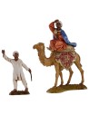 Tres Reyes Magos en camello con camelleros serie 10 cm Landi