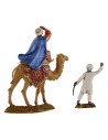 Tres Reyes Magos en camello con camelleros serie 10 cm Landi