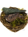 Nido con pájaros en colores variados - Animales para belén