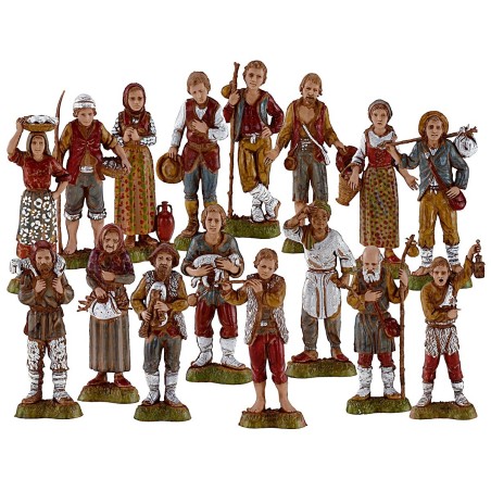 Set 16 personaggi 10 cm Landi Moranduzzo Mondo Presepi