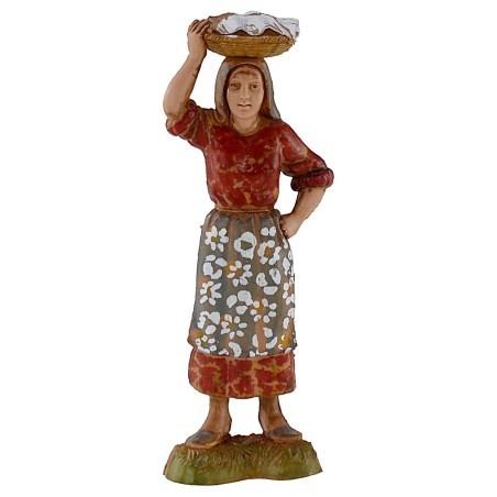 Woman with basket on her head 10 cm Landi Moranduzzo