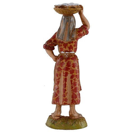 Woman with basket on her head 10 cm Landi Moranduzzo