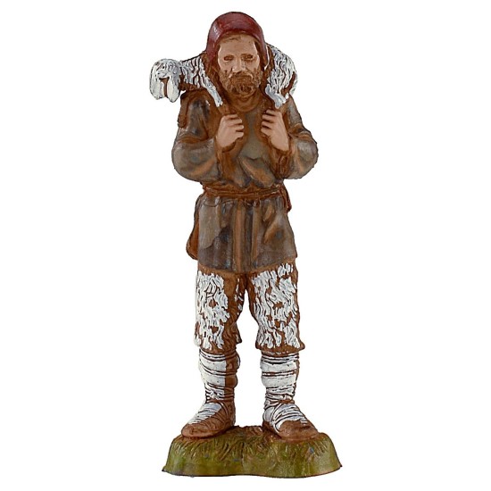 Good Shepherd with lamb on shoulders 10 cm Landi Moranduzzo