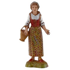 Ragazza con cesto 10 cm Landi Moranduzzo Mondo Presepi
