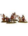 Conjunto 4 escena 10 cm Landi Moranduzzo Mundo Pesebres