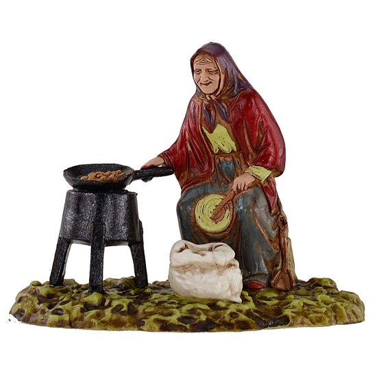 Escena de castañera serie 10 cm Landi Moranduzzo Mundo Pesebres