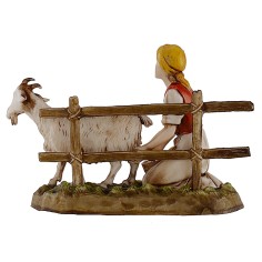Peasant woman milking the goat series 10 cm Landi Moranduzzo 2