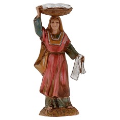 Mujer con cesta en la cabeza 10 cm Landi Moranduzzo cost. Históricos