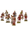 Conjunto de 8 estatuas para belén de 10 cm Landi Moranduzzo Mondo Presepi