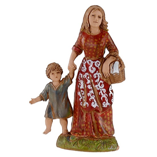 Conjunto de 8 estatuas para belén de 10 cm Landi Moranduzzo Mondo Presepi