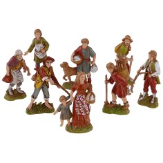Set of 8 statues for nativity scene 10 cm Landi Moranduzzo 2