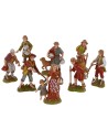 Conjunto de 8 estatuas para belén de 10 cm Landi Moranduzzo Mondo Presepi
