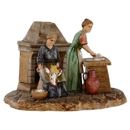 Scena donne in cucina 10 cm Landi Moranduzzo
