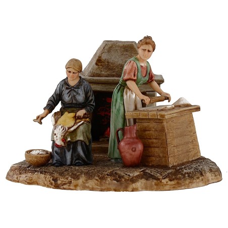 Scena donne in cucina 10 cm Landi Moranduzzo